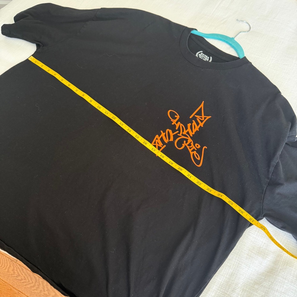 Extra Butter New York Graffiti Graphic T-Shirt Black Orange Mens 2X XXL - Picture 5 of 5